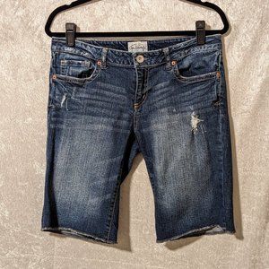 Aeropostale Distressed Bermudas Shorts with Frayed Ends Size 11/12